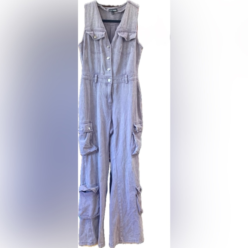 Fashion Nova Lavendar Cargo Jumpsuit
